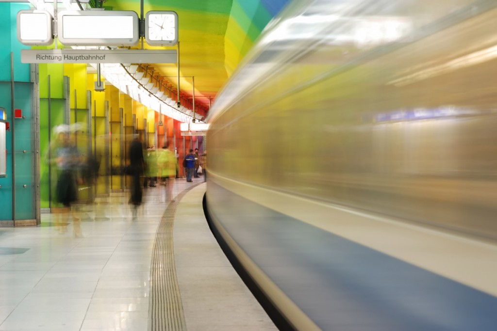 La estación multicolor de Candidplatz, en el metro de Múnich